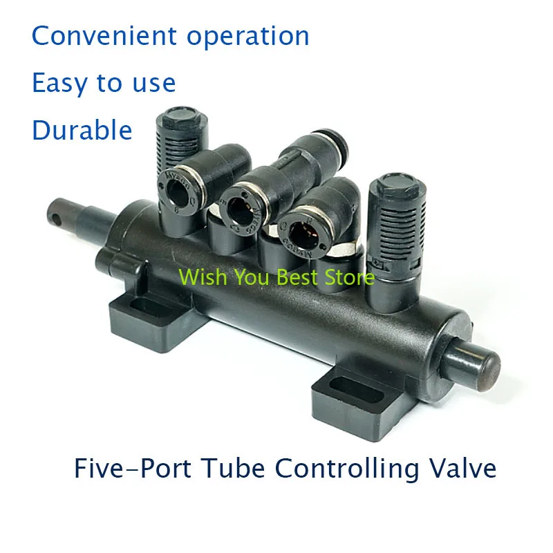 Five-Port Tube Controlling Valve for Tyre Changer Machine Foot Pedal Cylinder Switch