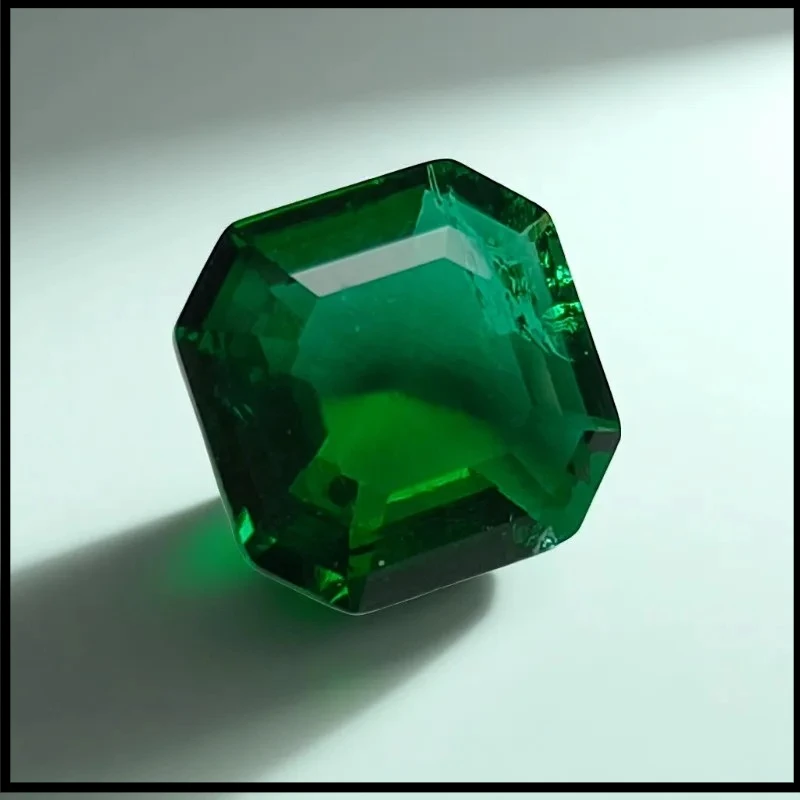 

Lab Grown Zambian Emerald Hydrothermal Hand Cutting For Jewelry Setting&Custom Design Asscher Cut Selectable AGL Certificate