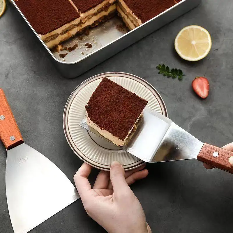 

1Pcs Stainless Steel Grill Spatula- Commercial Grade Pancake Flipper Steak Turner for BBQ, Burgers, Tiramisu & Desserts