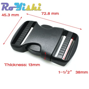 Doppelte verstellbare Seitenfreisetzungsschnallen, Kunststoffhardware, Mole, Riemenrucksack, Taschen, Riemengurt, 20-50 mm, 2 Stk propaket 10 Hauptverkaufsschnalle für Rucksack - №2