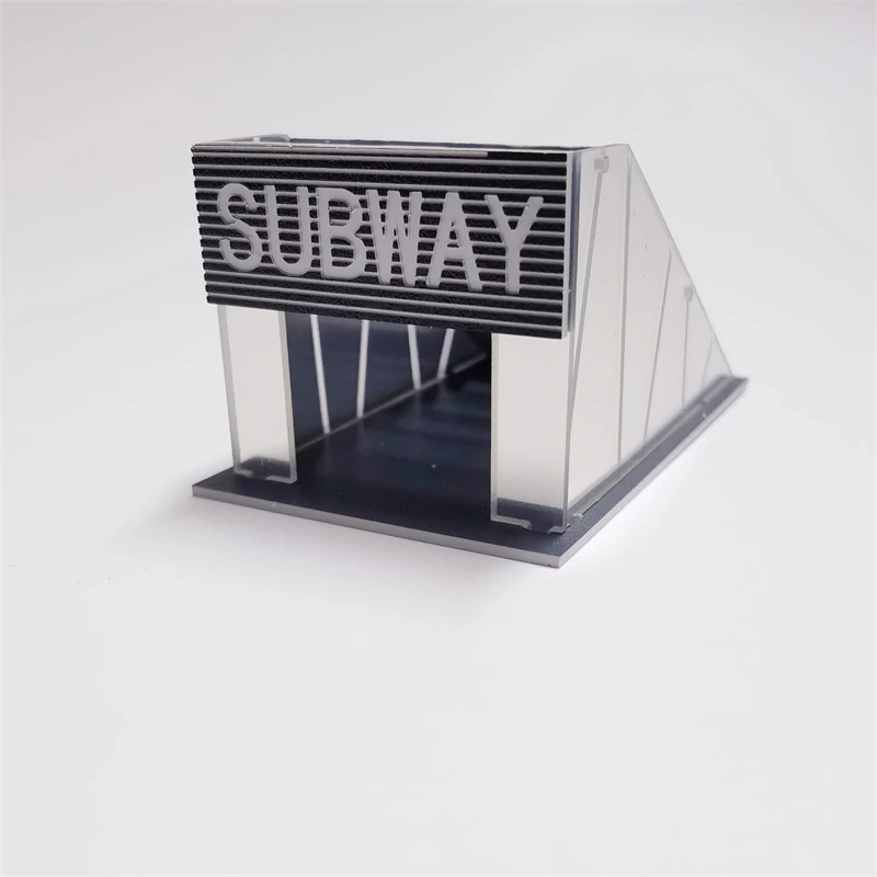 Creative 1/87 HO Scale Subway Entrance Model 1/150 N Scale Plastic Building Model Sand Table Scene Decor Miniature Model