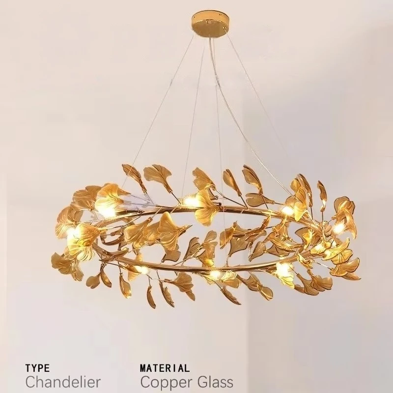 

Ginkgo Leaf Chandelier Light For Living Room Dining Room Colorful Pendant Light Indoor Lighting Fixture Decor Christmas Gift