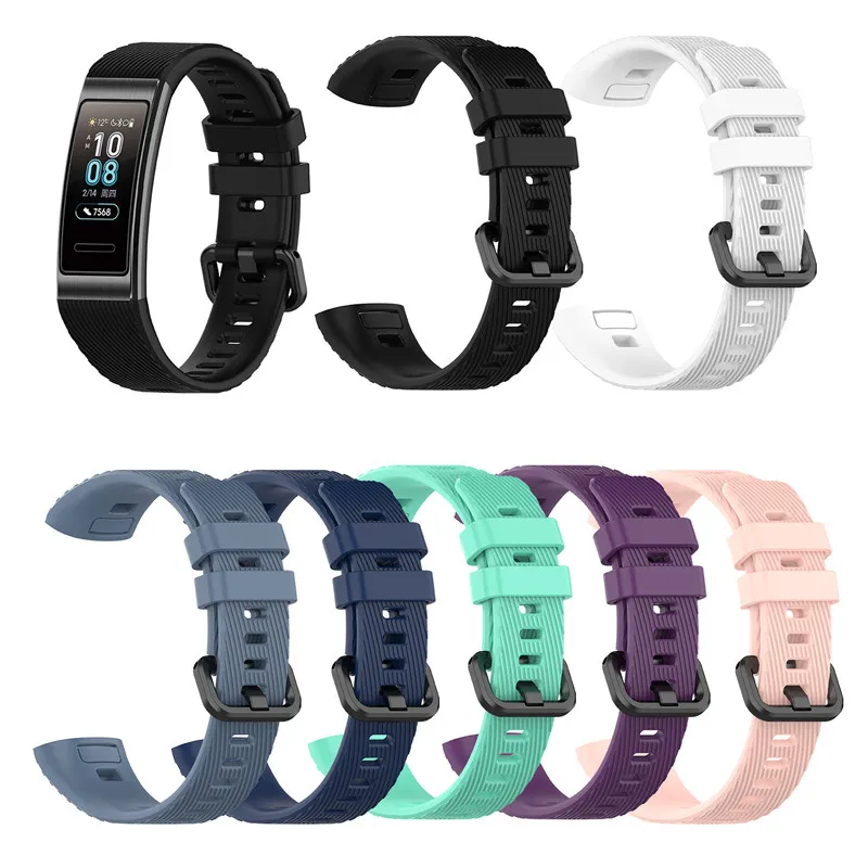 Silicone Strap For Huawei Band 3/3 Pro Silicone Smartwatch Wristband Replacement Strap Bracelet For Band 4 pro Watch Correa