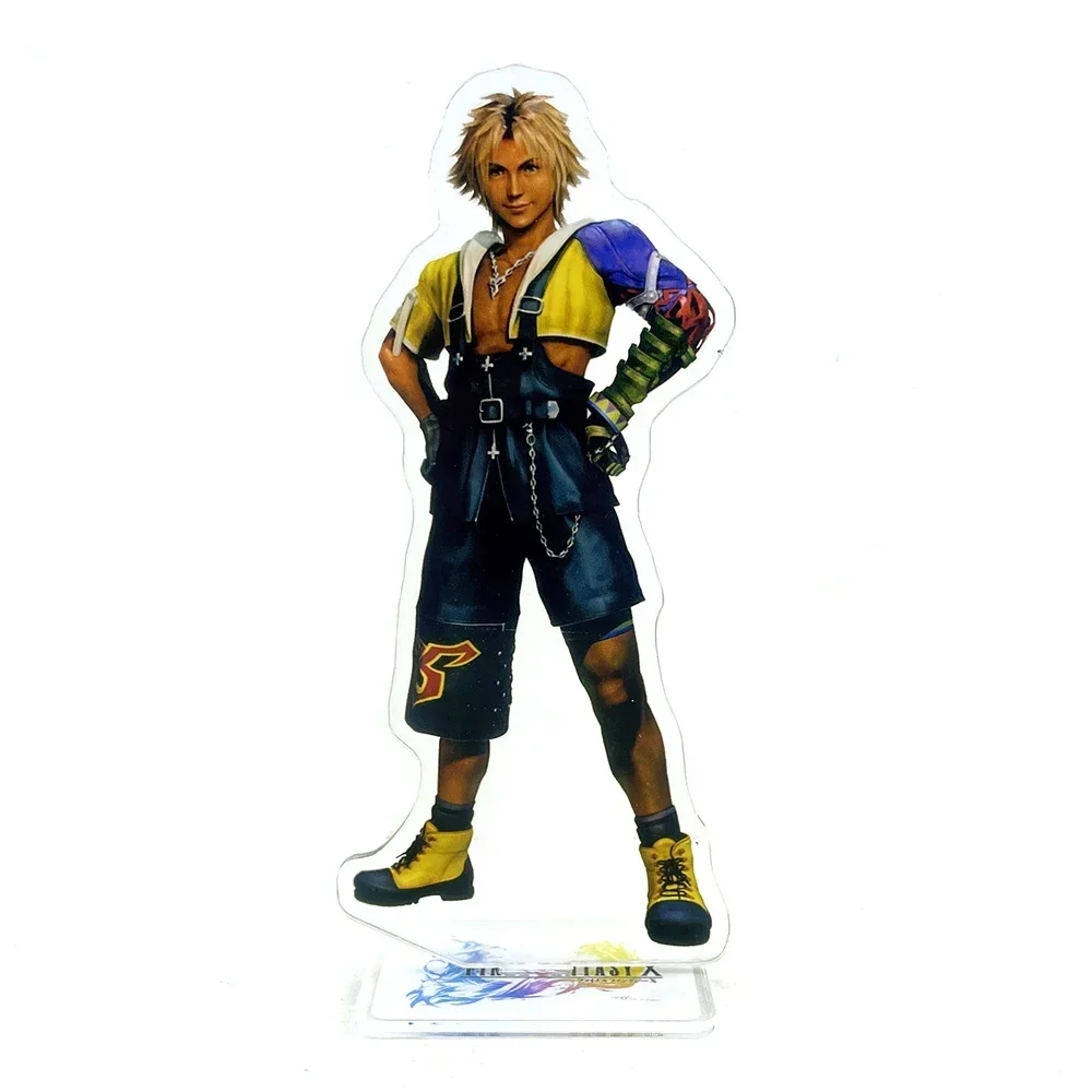 FF10 main character Tidus Yuna acrylic stand figure model holder topper anime