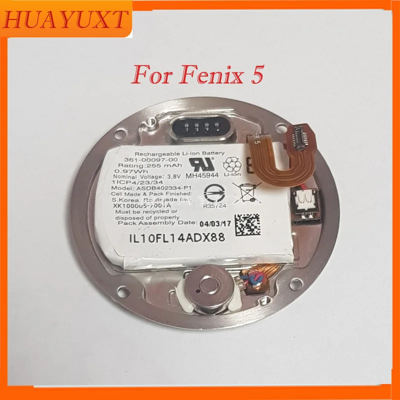 90% NEW Back cover with battery For Garmin Fenix 5 GPS Watch housing case shell replacement repair part