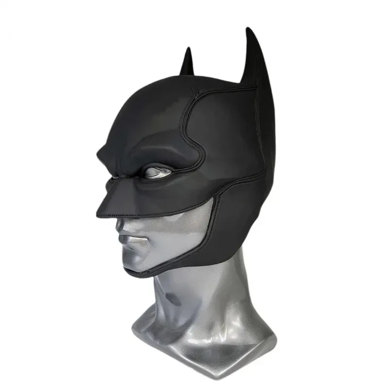 qa156Bulex Erwachsene Männer Fledermaus Superheld Cosplay Bruce Wayne Kostüm Halloween Maskerade Maske Schwarz Latex Zubehör