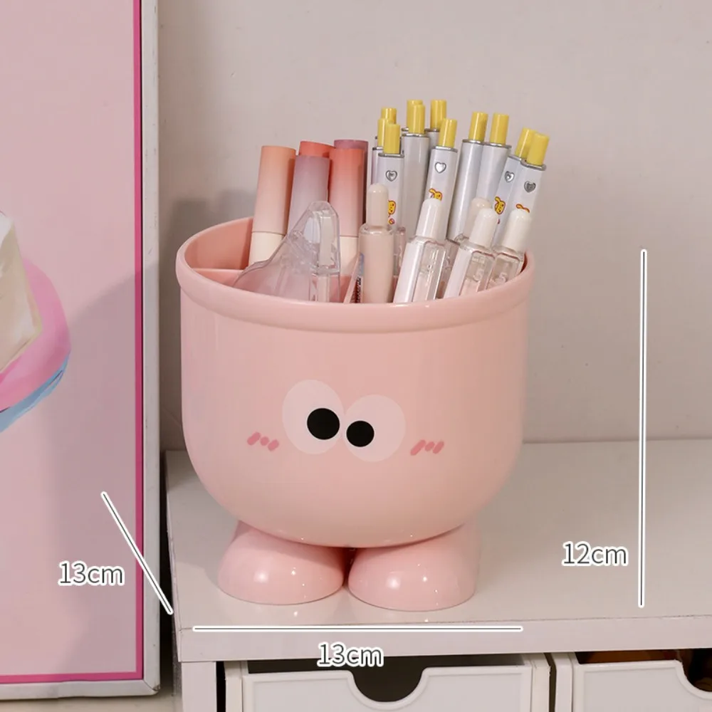 جديد متعدد الأغراض حامل قلم البلاستيك الكرتون مكتب تخزين حامل متعدد الوظائف القرطاسية منظم سطح المكتب #6