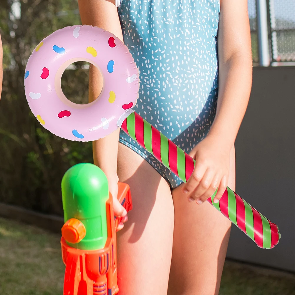 

8Pcs Inflatable Donut Sticks Cartoon Design Birthday Party Decorations Candy Themed Party Props Photo Booth Candyland Inflatable
