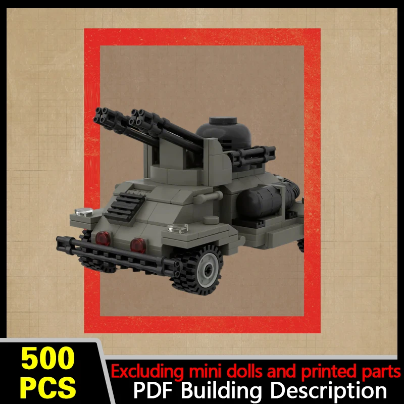Anti‑Aircraft Vehicle Model MOC Building Bricks War Equipment Modular Technology Gifts Holiday Assemble Children Toys Suit