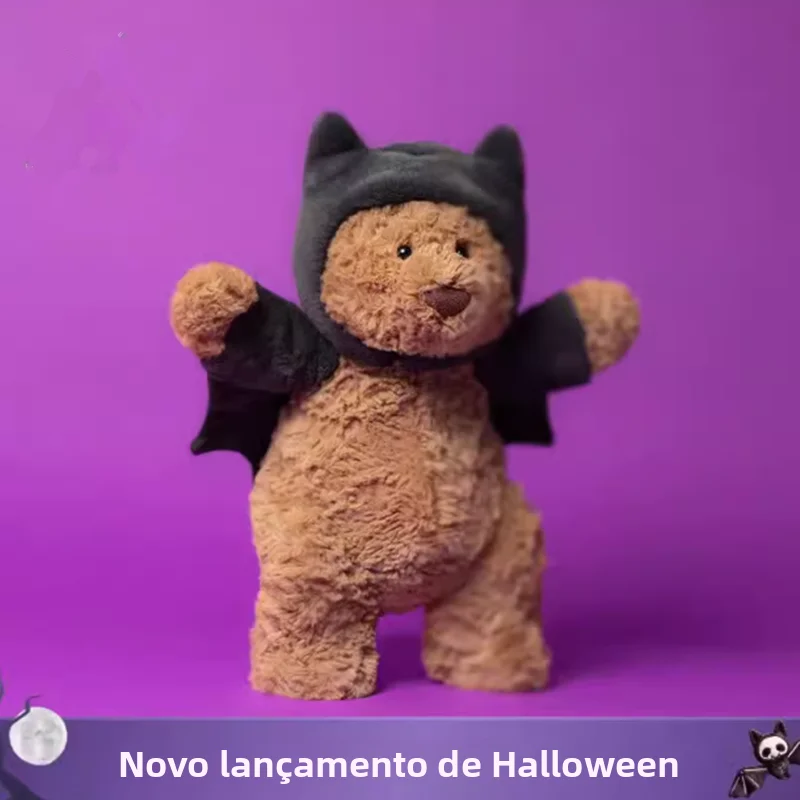 ハロウィンバルセロベアコウモリコスチュームぬいぐるみ快適コンパニオン人形クリスマス女の子ギフトソフトウサギベルベット素材