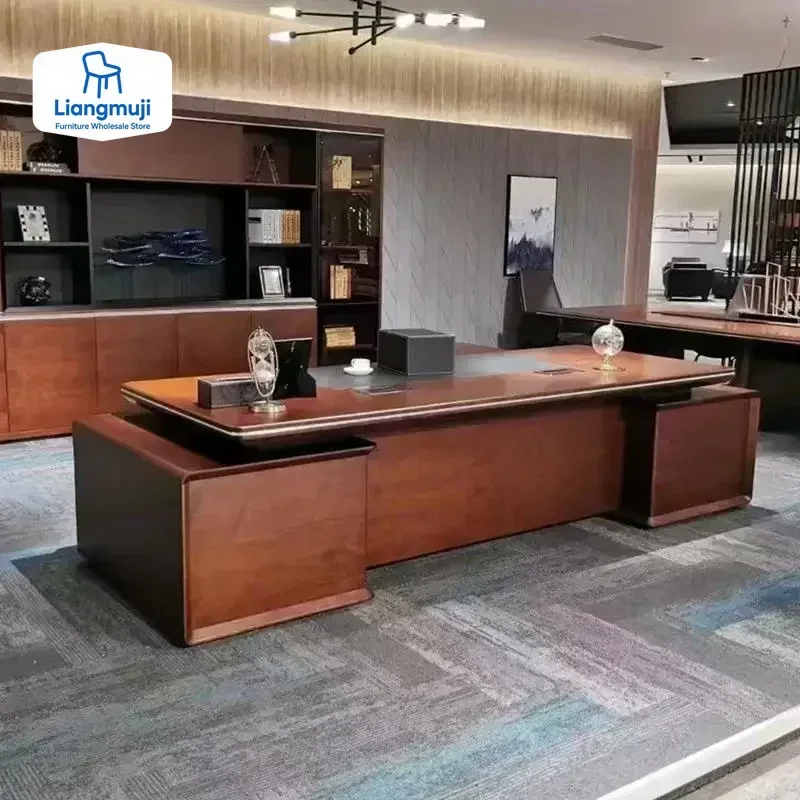 Large L Shaped OfficeTable Drawer Cabinet Asthetic Manager Office Desks Wooden Executive Escritorios De Oficina Accessories