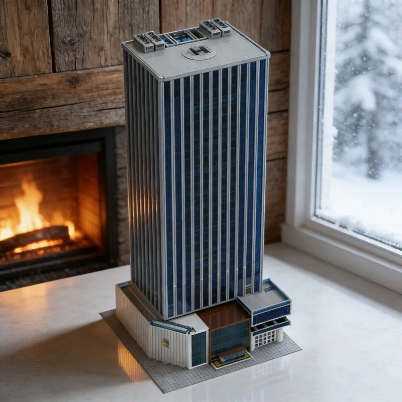 28318 Teile MOC City Kommerzieller Komplex Einkaufszentrum Hotel Modell Bausteine Architektur Spielzeug DIY Weihnachtsgeschenk Kreative Bildung