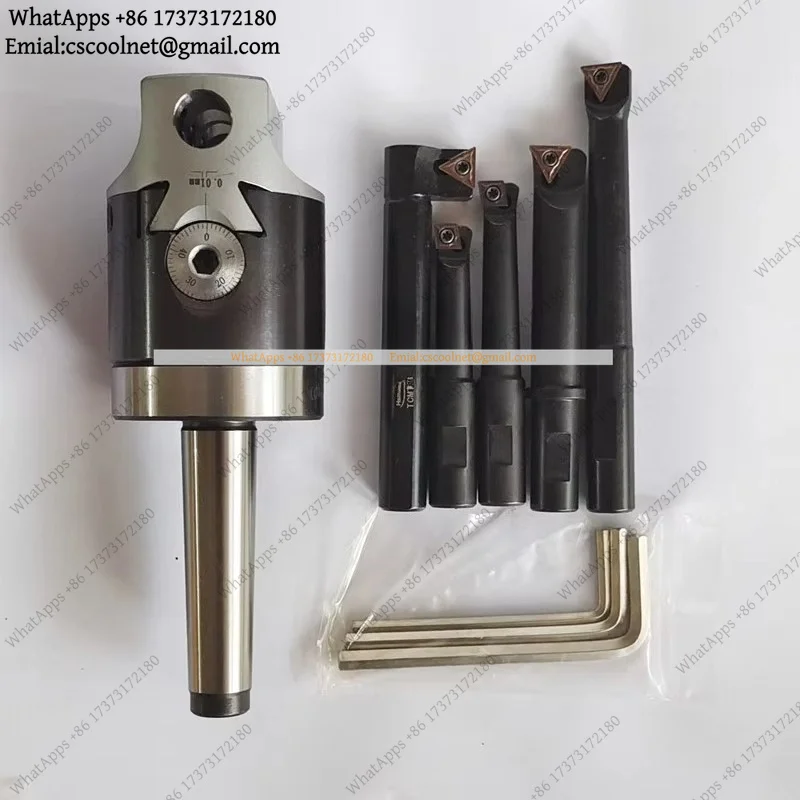 C20 C25 MT F1-12 50mm Boring Head Set 5Pcs 12mm CNC Boring Bars Replaceable Inserts