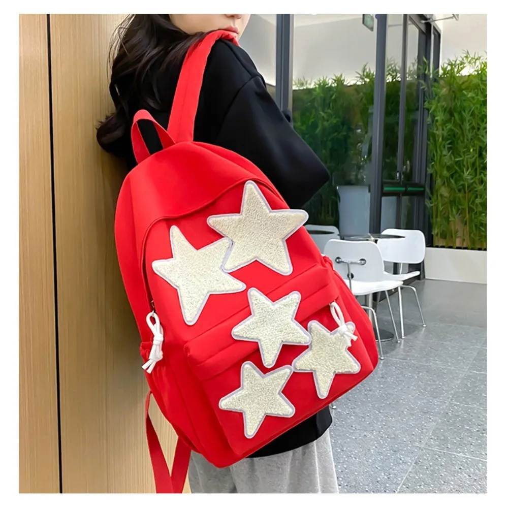 Mochila escolar impermeable, mochila para ordenador de gran capacidad con estrellas a la moda, bolsos de hombro de nailon para niñas, hombres y