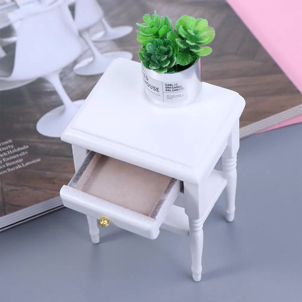 Decor Toy Model Classic Toys Pretend Play Home Toys Furniture Toys Simulation Night Table Miniature Ornaments Bedside Cupboard