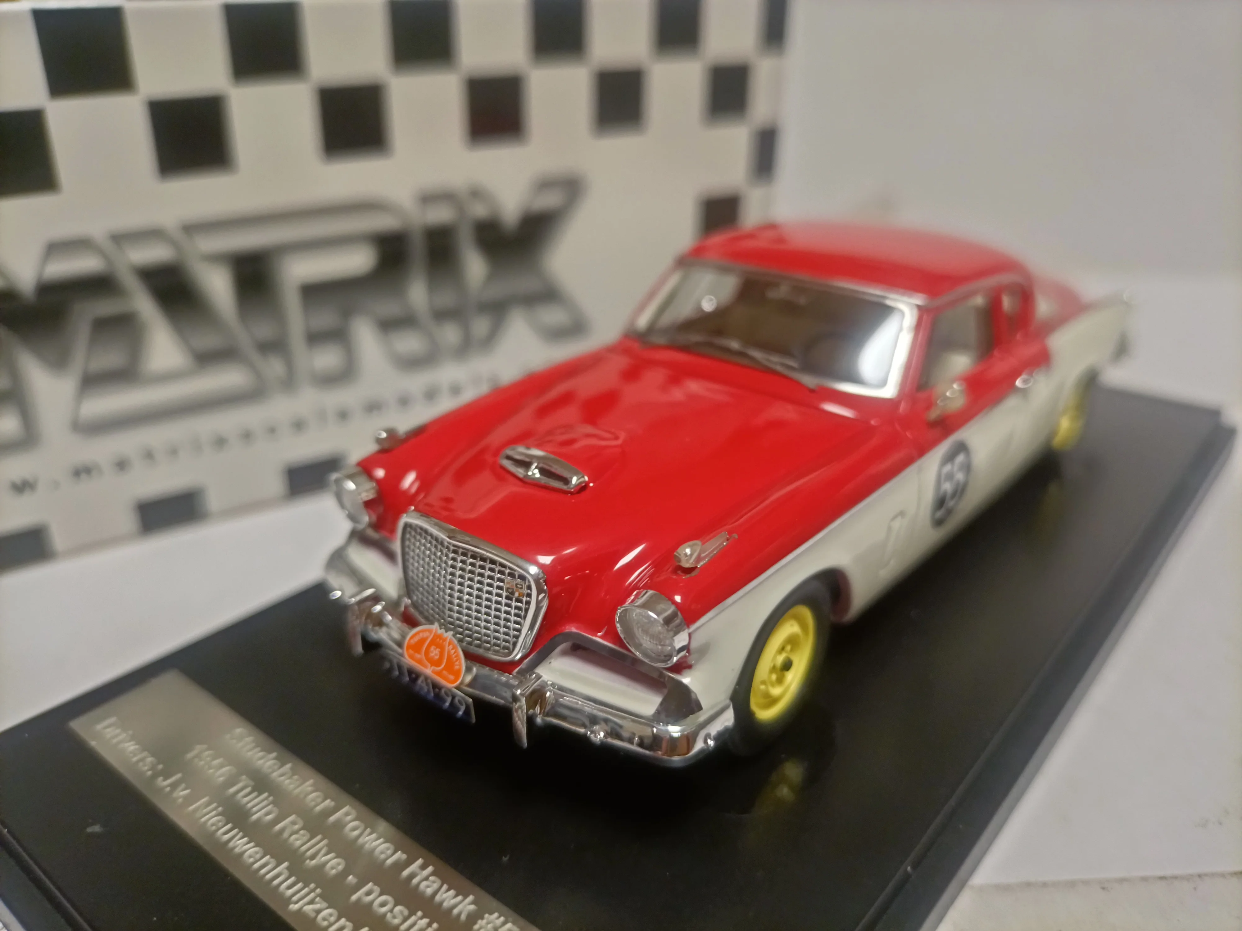 

Matrix 1:43 Studebaker Power Hawk 1956 #55 Vintage Car Simulation Limited Edition Resin Metal Static Car Model Toy Gift