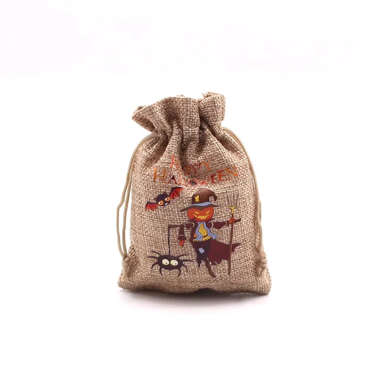 Sacs joyeux Halloween avec ficelle de proximité, petits cadeaux de bonbons, emballage de rangement, tour pour enfants ou anxieux, pocommuniste de poche, faveurs de fête, 10 pièces, 13x18cm