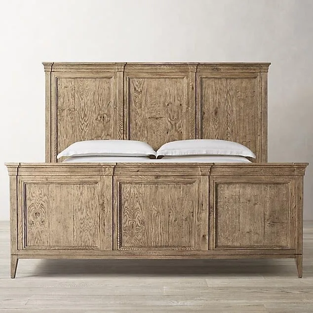 Solid wood bed master bedroom French retro high-end oak bed meter household