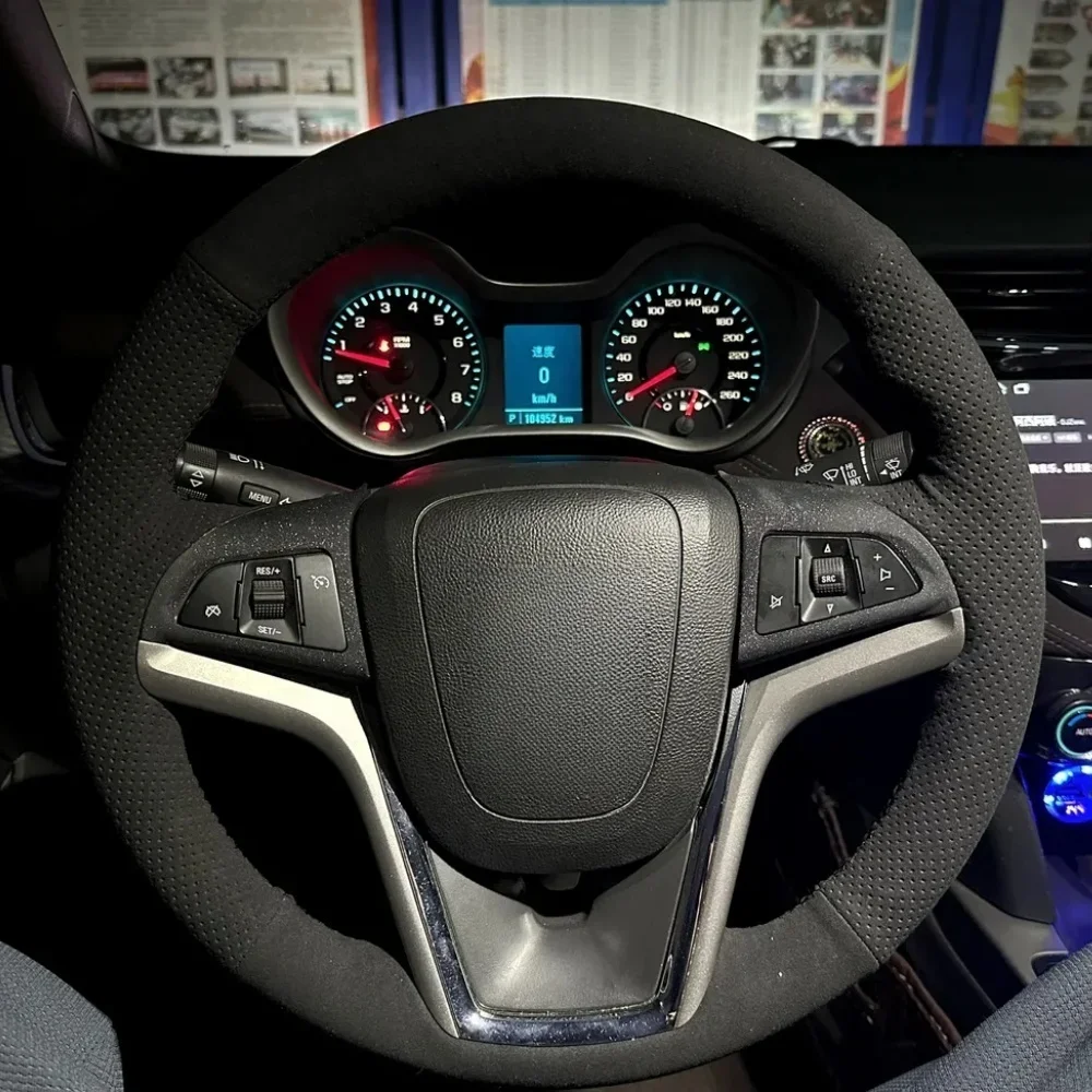 DIY Auto Lenkrad Geflecht Abdeckung Wildleder Für Chevrolet Camaro 2011 2012 2013 2014 2015 Auto Innen Zubehör Lenkung wickeln