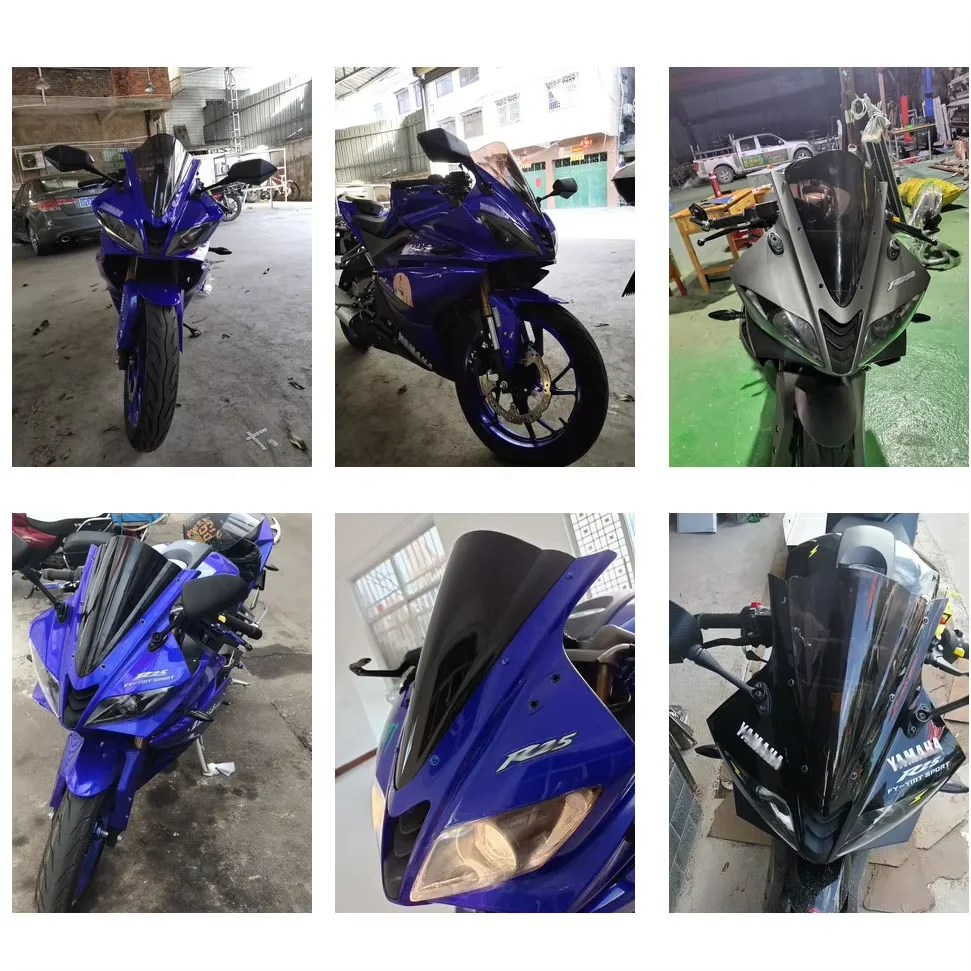 For Yamaha  YZF R125  Windscreen Windshield Wind Screen Smoke Iridium 2008 2009 2010 2011 2012 2012 2014 2013 2015 2016 2017 201