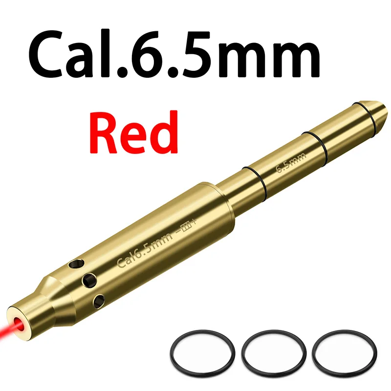 

Tactical cal6.5mm Red Dot Laser Sight Brass Bullet Laser Collimator for Sniper Rifle Riflescope Airsoft Aiming Shooting Training