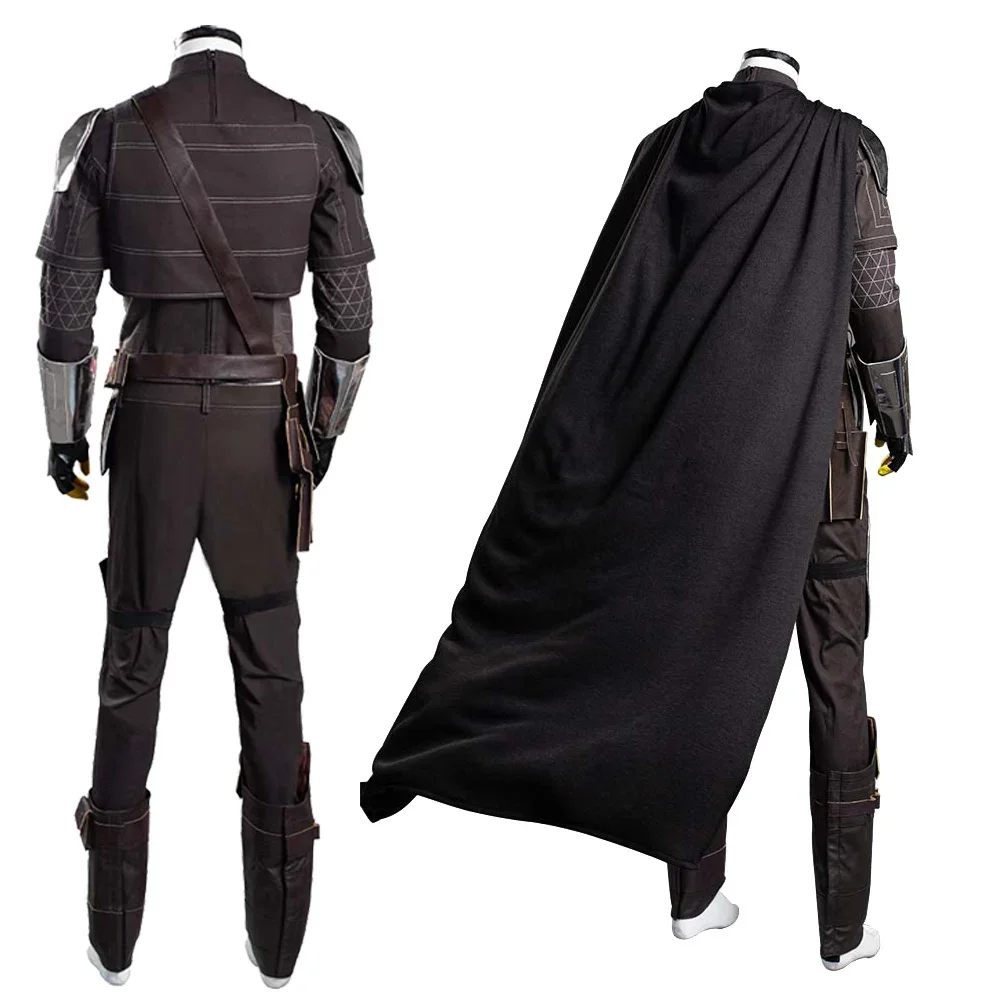 Din Djarin Cosplay Fantasy Silvery Battle Armor Version Suits Movie Bounty Hunter 2 Costume Disguise Adult Men Fantasia Outfits