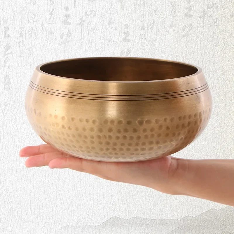 Handmade Tibet Buddha Sound Bowl Yoga Meditation Chanting Bowl Brass Chime Handicraft music therapy Tibetan Singing Bowl