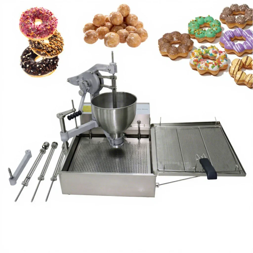 Goodloog Kitchen Equipment Commercial Mochi Donut Machine 110V 220V Donuts Ball Maker Manual Electric Doughnut Machine for Sale