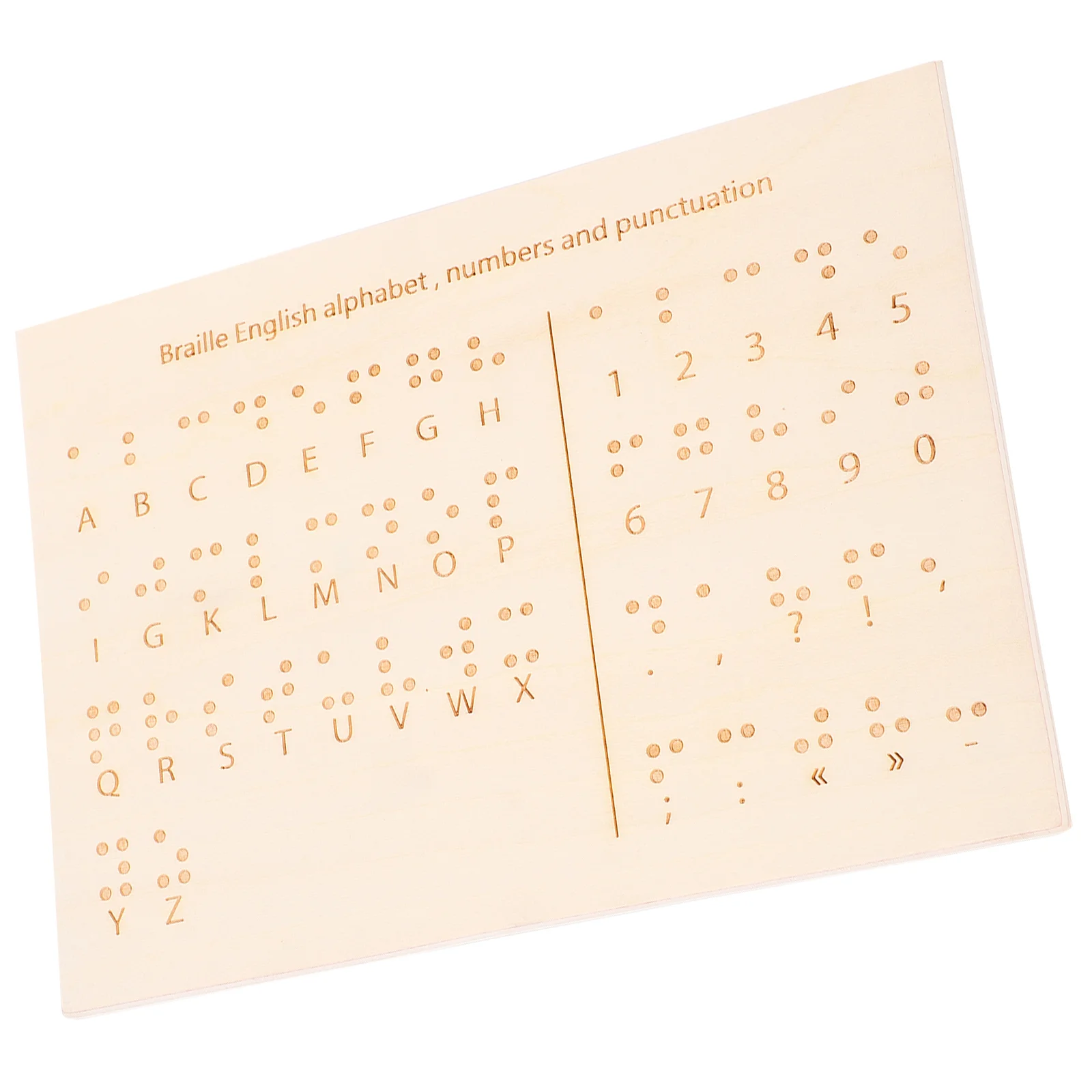 Braille Educational Equipment Blind People Teaching Aids Letter Boards Wood Learning Supply Supplies Essential Child