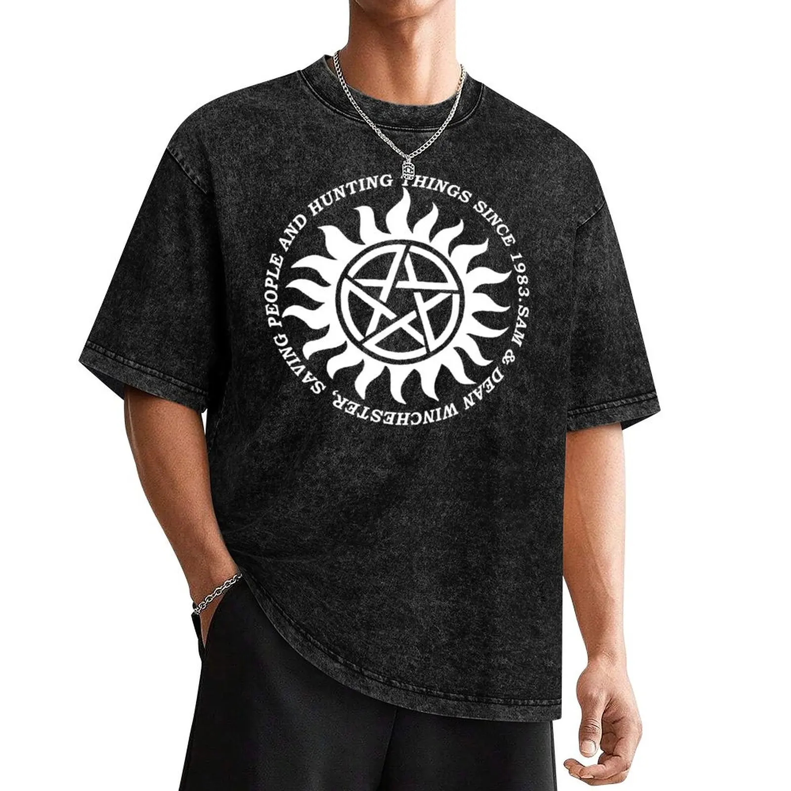 

Supernatural T-Shirt rapper graphic tees valentines boutique clothes oversized graphic tee slim fit t shirts for men