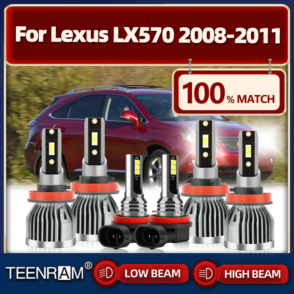 

60000LM Canbus LED Lights Bulbs 360W High Power Front Headlights Bulbs 12V 6000K White For Lexus LX570 2008 2009 2010 2011