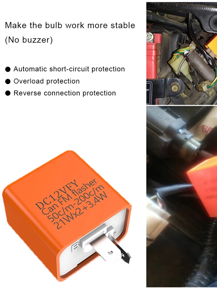 Afbeelding 5: Dv 12V Led Flasher Verstelbare Frequentie Relais 3 Versnelling Fix Motorfiets Flasher High Power Motor Flasher Meerdere Bescherming