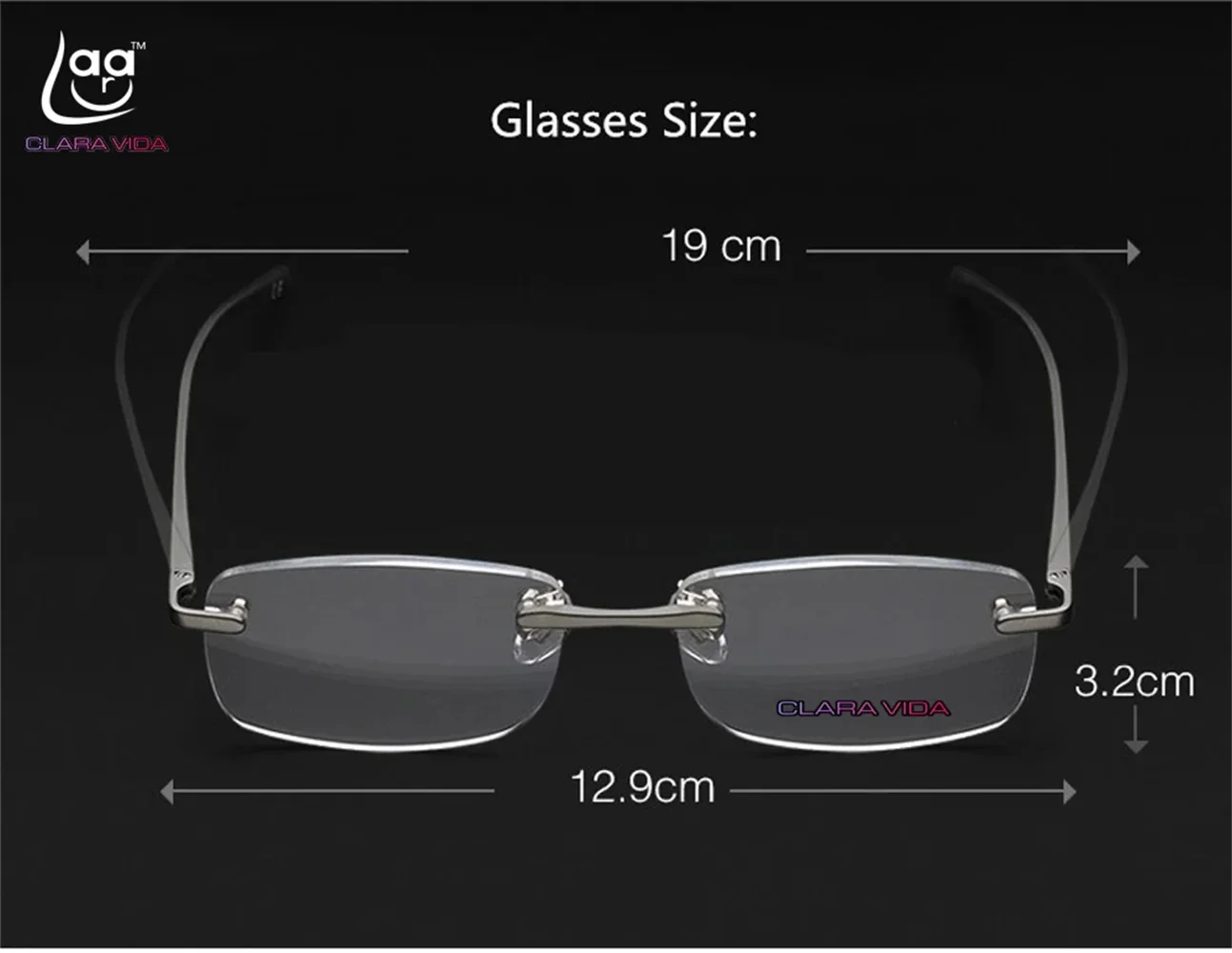 

Clara Vida Aluminium Magnesium Alloy Rimless Men Women Reading Glasses +1 to +4