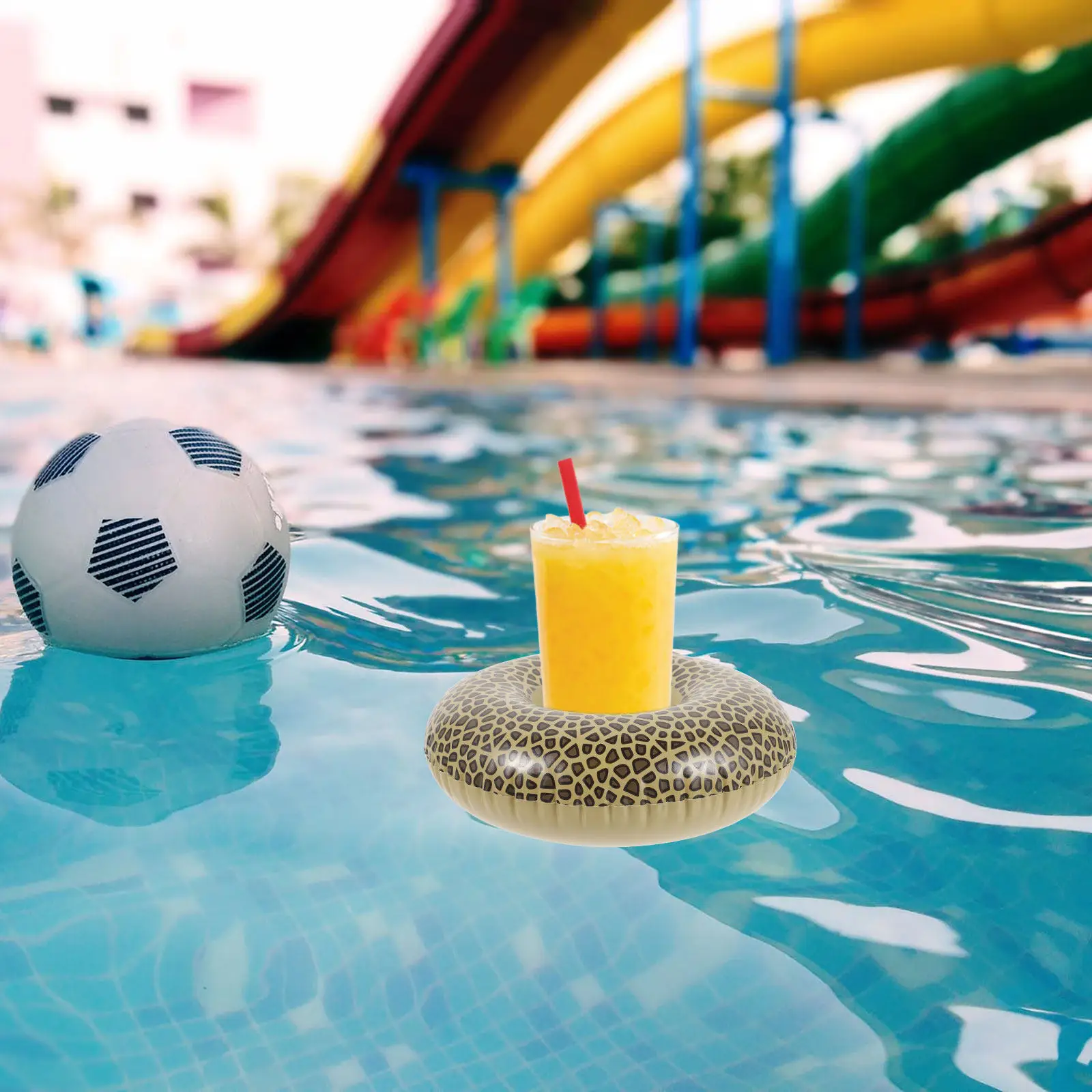 3 Peças de Tapetes Flutuantes em PVC com Estampa de Leopardo para Copos, Suportes Infláveis para Água e Cerveja para Festa na Piscina, Praia, Natação, Tapete para Cerveja, Diversão ao Ar Livre