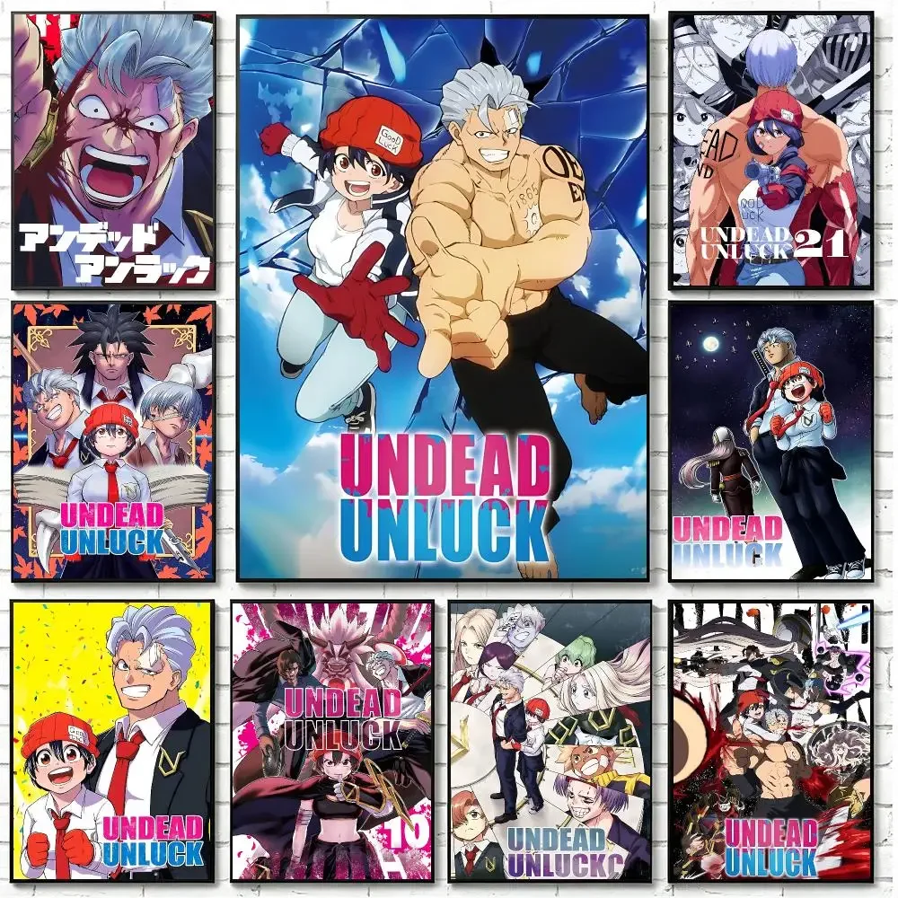 Anime Undead Unluck Poster Poster HD Printing Cozy Healing Style Wall Art Home Decor For Living Room Bedroom Gift