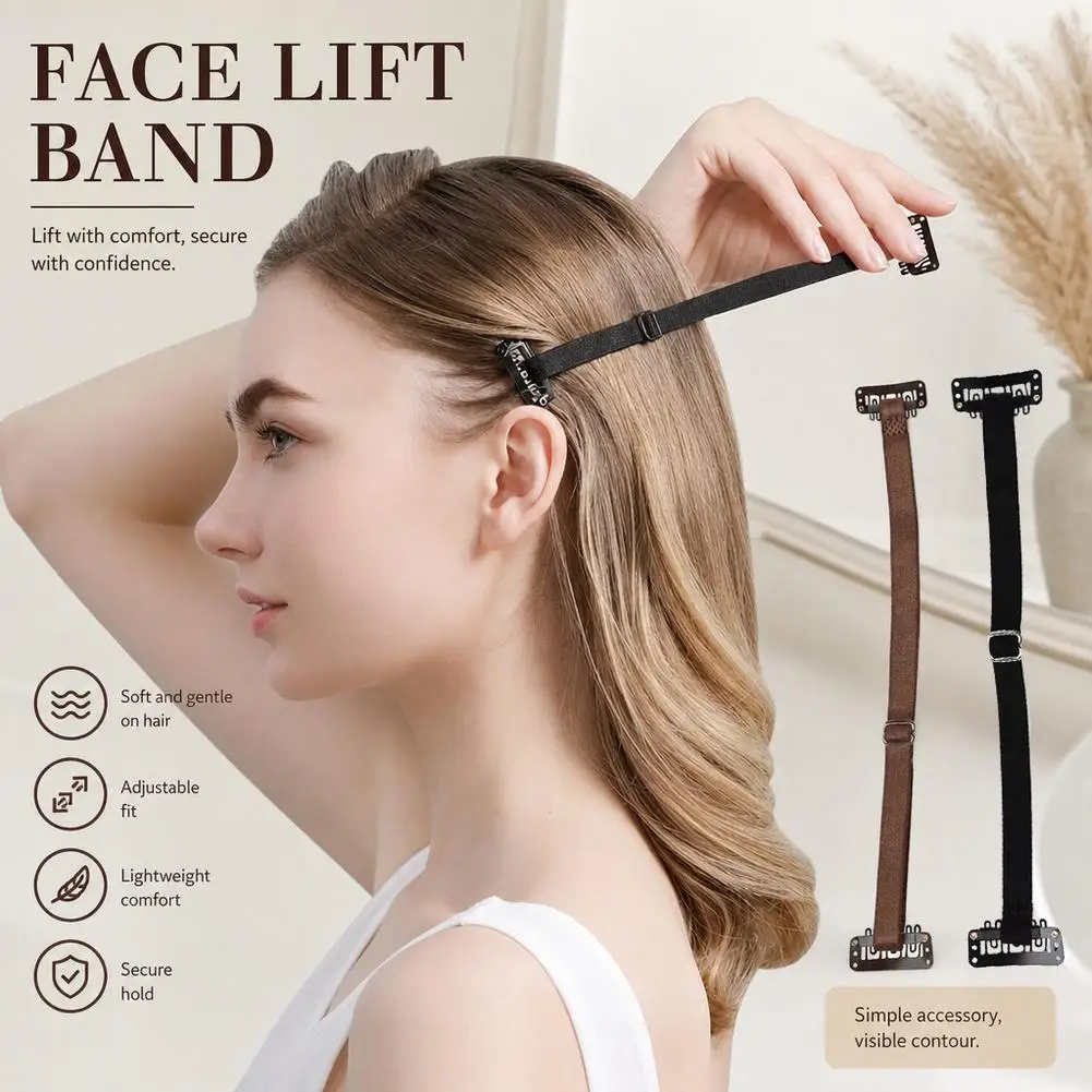 Single Lifting Band Stretching Band For Eyes Eyebrows Fox Eyes Magic Elastic Band With Bb Clip Adjustable Strap For Hair Holder