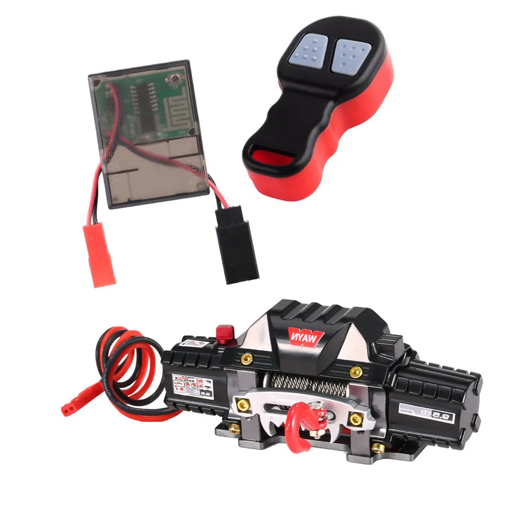 Bezprzewodowy system sterowania zdalnego sterowaniem, podwójne silniki, symulowana metalowa wciągarka do samochodów RC typu crawler 1/10 HSP Redcat Tamiya HPI Axial SCX10