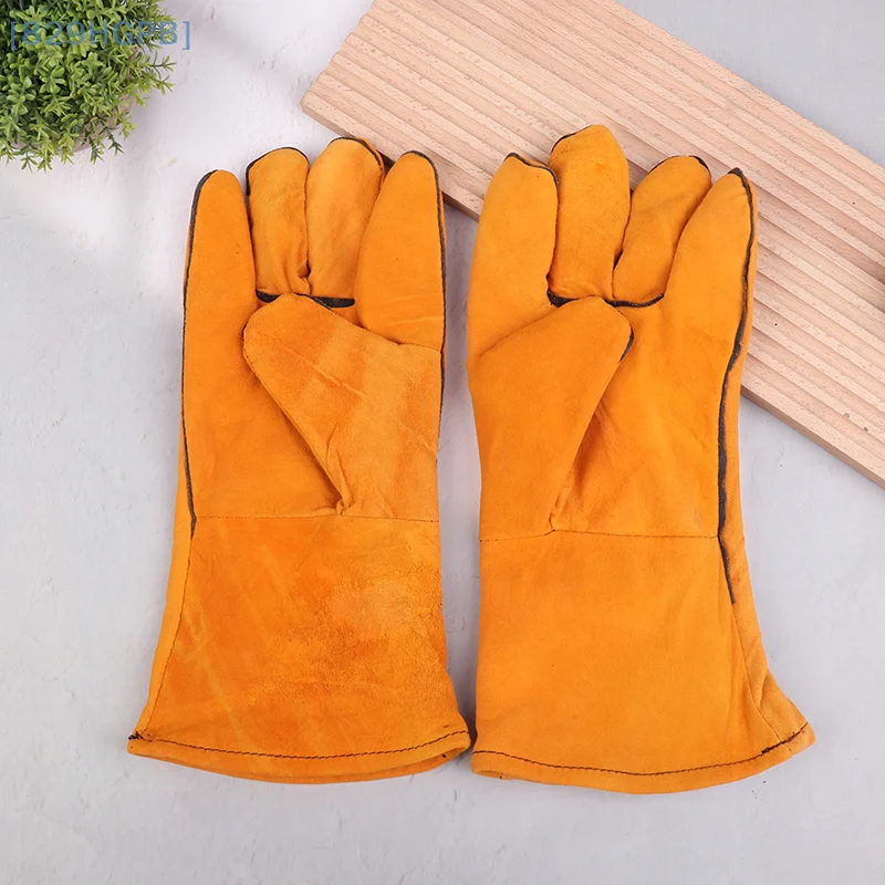 

1Pair Heat-proof Metal Welding Protector Gloves Cowhide Flame-retardant Welding Work Gloves Mechanic Gloves Tools