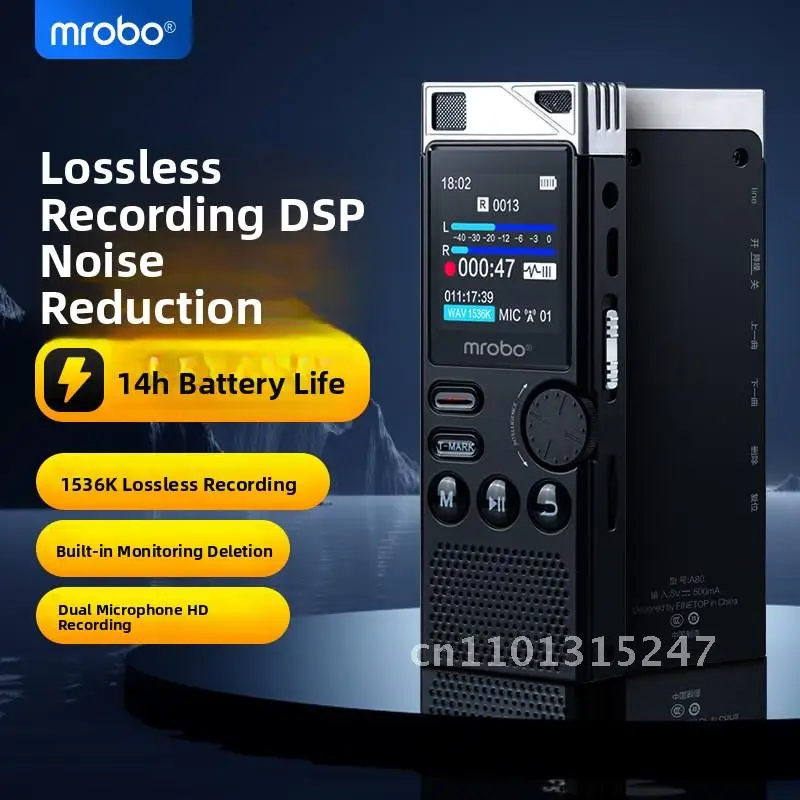 

Z1 HD Digital Voice Recorder Pen with Dual Microphones Noise Reduction Voice Control for Business Meetings Training 14h