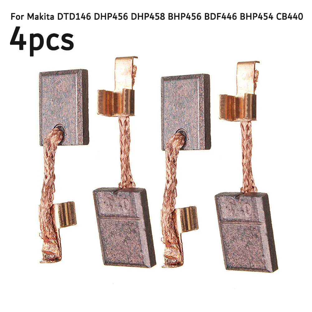 4 Pcs Carbon Brushes For DTD146 DHP456 DHP458 BHP456 BDF446 BHP454 CB440 Cordless Electric Hammer Drilling Machine