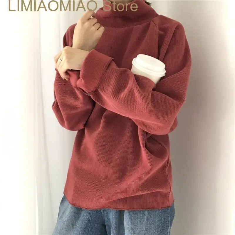 

New Autumn Winter Sweater Women Turtleneck Vintage Sweater Thick Long Sleeve Women Pullover Loose Chic Female Jumper Knitwear