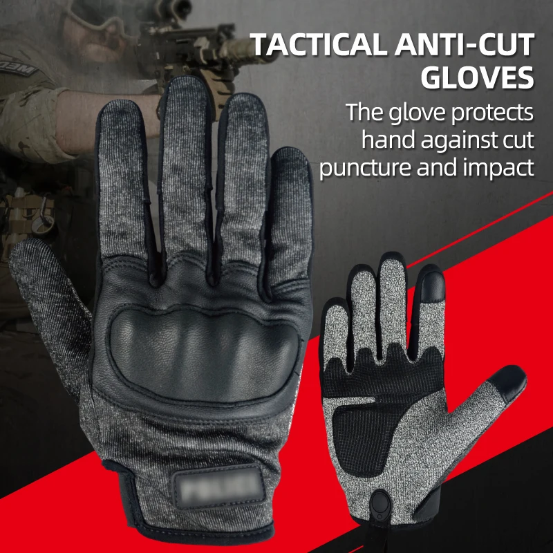 XYEHS Mechanical Tactical Safety Work Gloves with Anti-Cut Fiber Silicone Anti-Slip Lining Shock-Proof Pad Impact Resistant TPR