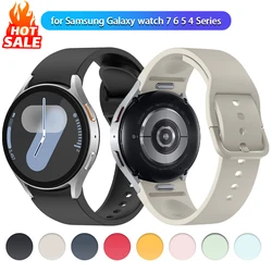 삼성 갤럭시 워치용 실리콘 밴드, 갭 없음, 원 클릭 스포츠 스트랩, 워치 6 클래식, 43, 47mm 팔찌, 7, 6, 5, 4, 40mm, 44mm, 5 프로, 45mm