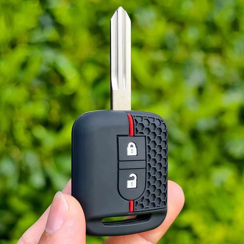 Neue Autoschlüssel-Silikonhülle, Gummi-Schutzhülle für Nissan Micra K12 Note Navara Qashqai J10 Primera Almera Sunny X-Trail – Detail 6