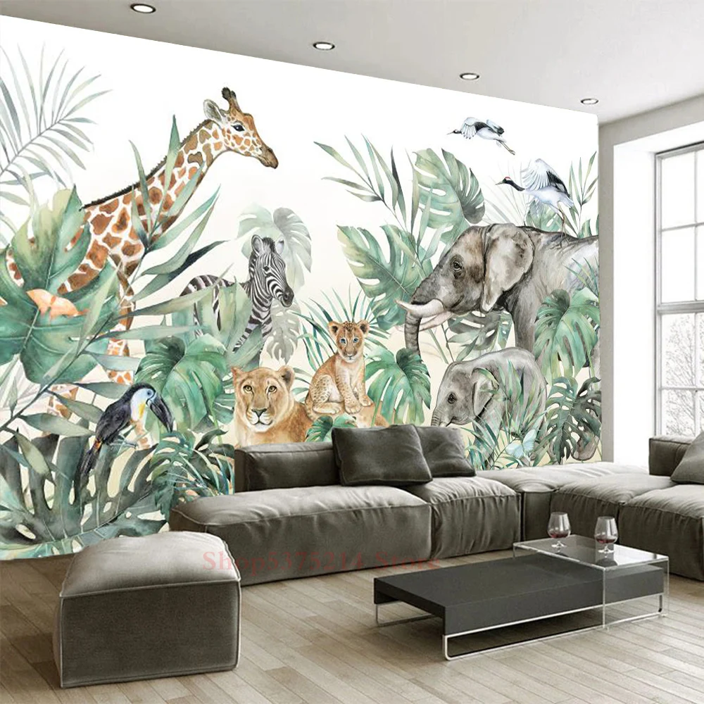 Tapeta dekoracyjna do pokoju d – Baby Nursery Jungle Wallpaper recenzja i cena