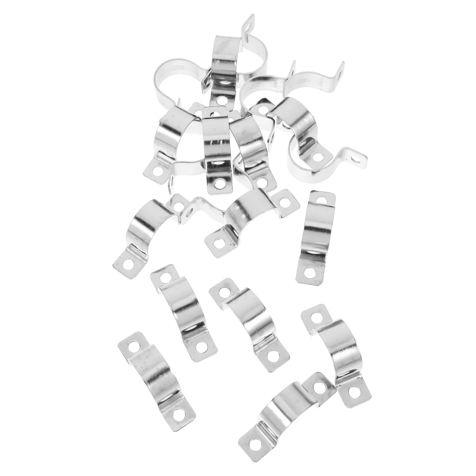 

20 Pcs Stainless Steel Hose Clamp Tube Clamps Heavy Duty for Fixing Tension Strap Clips