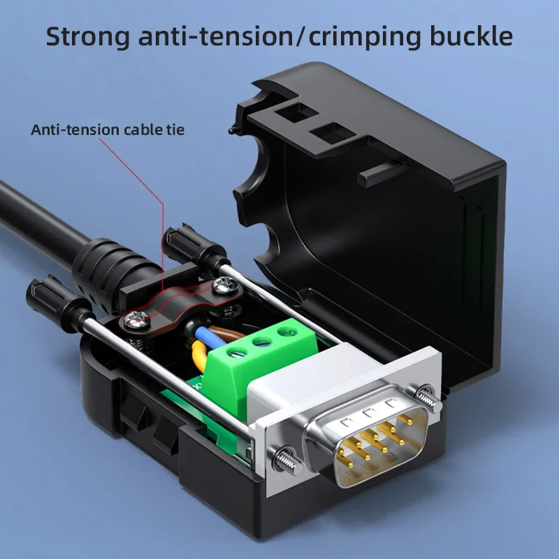 DB9 Solderless Connector 235 Plug RS232 Serial Adapter Male Female COM Interface 9-pin Line Board Head 9Pin Breakout Terminals