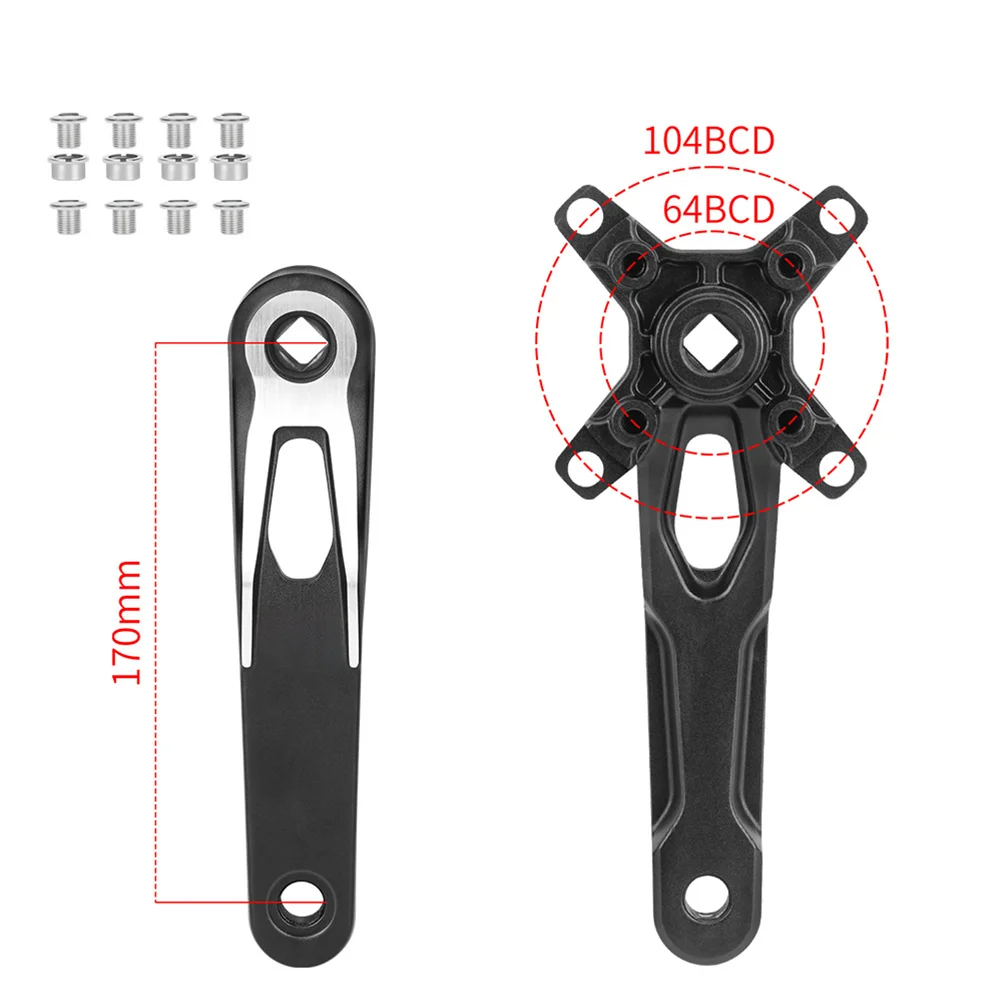 1 Pair Crank Chainring Square Taper Crankset Chainring 104BCD 32T 34T 36T 38T Narrow Wide Tooth Aluminum Alloy Crankset Parts