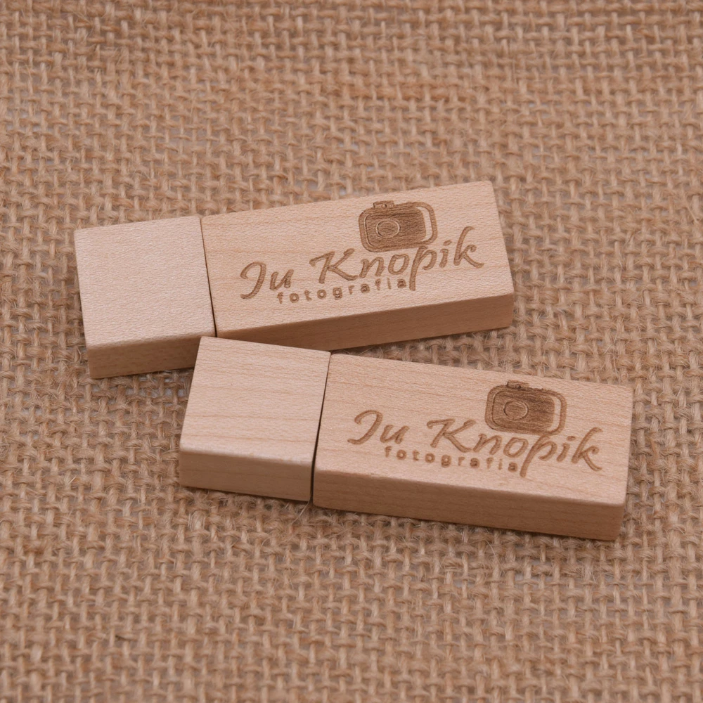 50pcs/lot Wooden Wedding Usb 3.0 Flash Drive 128GB Natural Wood Pendrive 8GB 16GB U Disk 32GB 64GB Memory Stick Free Custom Logo