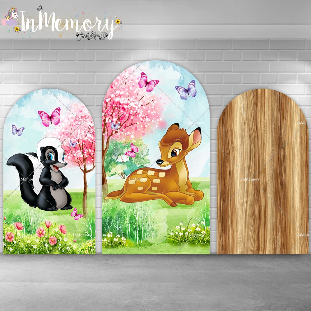 

Фотофон с изображением деревянной арки и весенней тематики